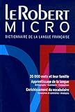 Le Robert Micro Dictionnaire Dapprentissage De La Langue Franaise Version Relie