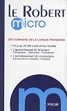 Le Robert Micro Dictionnaire Dapprentissage De La Langue Franaise