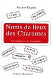 Noms De Lieux Des Charentes
