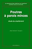 Poutres Parois Minces Etudes De Cisaillement