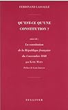 Qu'est Ce Qu'une Constitution 