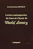 Lecture Contemporaine Du Cours De Chymie De Nicolas Lemery