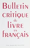 Bulletin critique du livre en français n.665