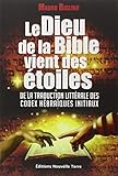 Le Dieu De La Bible Vient Des Toiles De La Traduction Littrale Des Codex Hbraques Initiaux