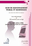 Qcm De Raisonnement Verbal Et Num%C3%A9rique Des Concours Des Institutions Europ%C3%A9ennes : Une M%C3%A9thodologie Et 180 Questions Avec Corrig%C3%A9