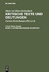 Autobiographische schriften I : meine kinderjahre aus meinen kinder- und lehrjahren