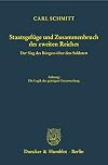 Staatsgefüge und Zusammenbruch des zweiten Reiches der Sieg des Bürgers über den Soldaten