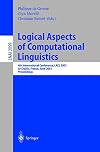 Logical Aspects of Computational Linguistics 4th International Conference, LACL 2001 Le Croisic, France, June 27-29, 2001 Proceedings