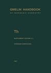 Gmelins Handbuch der Anorganischen Chemie (Gmelin Handbook of Inorganic Chemistry). System-Nr. 44: Thorium. Th. Thorium Suppl. Vol. C 3: Compounds with Nitrogen