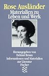 Rose Ausländer. Materialien zu Leben und Werk.
