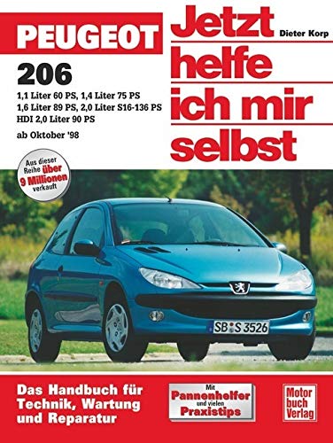 Buchcover: „Jetzt helfe ich mir selbst“ für den Peugeot 206 1. Gen