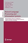 Natural Language Processing and Information Systems 15th International Conference on Applications of Natural Language to Information Systems, NLDB 2010, Cardiff, UK, June 23-25, 2010, Proceedings