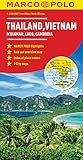 Thailand Vietnam Laos Cambodia Marco Polo Map Marco Polo Maps