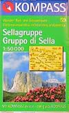Kompass Wanderkarte 59 - Sellagruppe / Gruppo di Sella, Marmolada - Mit Kurzführer und alpinen Skirouten - 1988 - 1:500