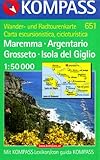 Carte Touristique Maremma Argentario Grosseto Isola Del Giglio
