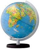 Terra Kinderglobus Beleuchtbar 26 Cm Durchmesser Kunststofffu Marineblau Kunststoffmeridian Wei Mit Begleitleporello
