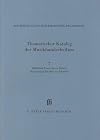 Die Musikhandschriften der Bischöflichen Zentralbibliothek Regensburg / Bibliothek Franz Xaver Haberl, Manuskripte BH 7055 bis BH 7865. Anhang: BH ... Katalog der Musikhandschriften: BD 8