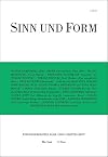 Sinn und Form 2019/3 : Beiträge zur Literatur : Zweimonatszeitschrift