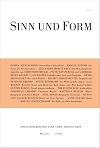 Sinn und Form 2020/3 : Beiträge zur Literatur : Zweimonatszeitschrift