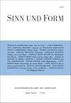 Sinn und Form 2023 Erstes Heft