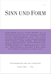 Sinn und Form 2023/5 : Beiträge zur Literatur : Zweimonatszeitschrift