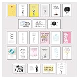 Postkarten Box Set Mit 25 Detailverliebten Und Hand Designten Hochwertigen Postkarten Mit Liebevollen Zitaten Und Sprchen