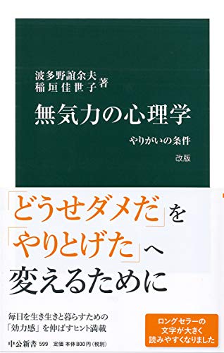 無気力の心理学 改版 やりがいの条件