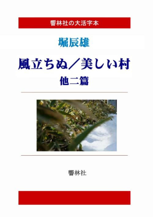 【大活字本】堀辰雄「風立ちぬ、美しい村、他二篇」」(響林社の大活字本シリーズ)【POD】