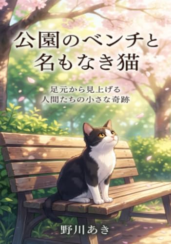 公園のベンチと名もなき猫 足元から見上げる人間たちの小さな奇跡【POD】