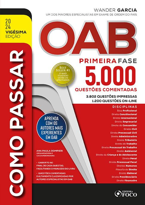 Como Passar na OAB - 1ª Fase - 5.000 Questões Comentadas