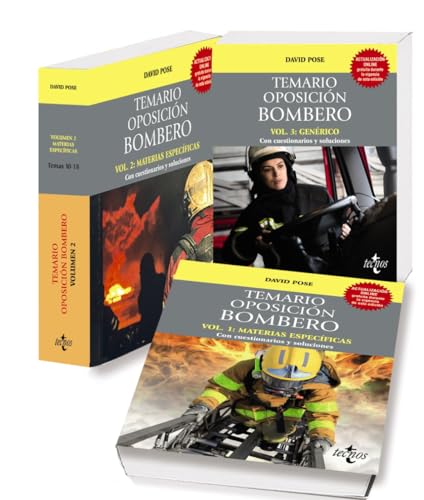 Pack Temario Oposición Bombero — 3 volúmenes