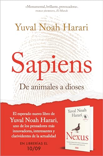 Portada de Sapiens: De animales a dioses, de Yuval Noah Harari