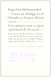 Carta de Philipp Lord Chandos a Francis Bacon - L'escriptura com a espai espiritual de la nació [Der Brief des Lord Chandos - Das Schrifttum als geistiger Raum der Nation]