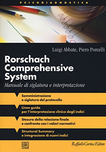 Copertina: Rorschach comprehensive system. Manuale di siglatura e interpretazione