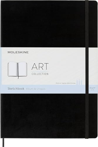 Moleskine Art Sketchbook, Hard Cover, A4 (8.25" x 11.75") Plain/Blank, Black, 96 Pages