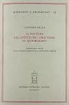 Le postille all' "Institutio oratoria" di Quintiliano - Lorenzo Valla
