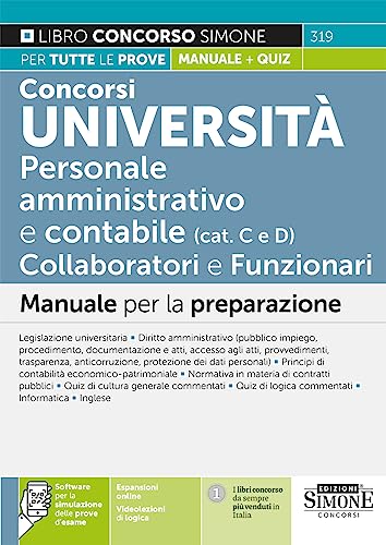 Concorsi Università. Personale amministrativo e contabile. Collaboratori e funzionari. Manuale