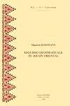 Esquisse grammaticale du rifain oriental