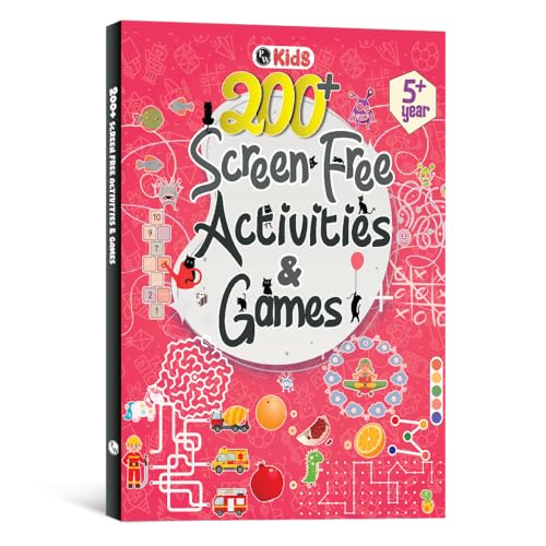 200+ Screen-Free Activities & Games Book For Kids 5+ Years Old | Mazes & Puzzles, Word Games, Crosswords, Patterns & Shapes, Logical Reasoning, Fun Br