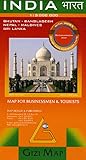India Bhutan Nepal Bangladesh Maldives And Sri Lanka Map Geographical Map 13000000 French Edition
