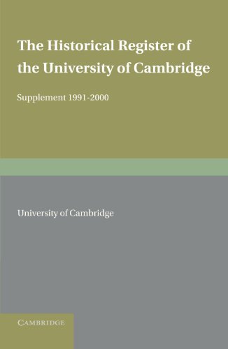 The Historical Register of the University of Cambridge