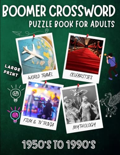 Boomer crossword puzzle book for adults