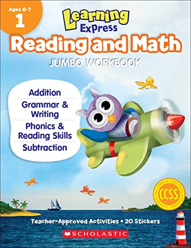 Cover of Learning Express Reading and Math Jumbo Workbook Grade 1