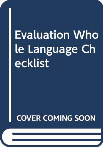 Cover of Evaluation Whole Language Checklist