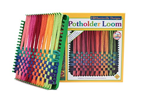 Friendly Loom 7” Traditional Potholder Weaving Kit | Sturdy Metal Loom and Quality Cotton Weaving Loops in Rainbow Colors | Complete Kit to Weave 2 Functional Potholders | Made in the USA