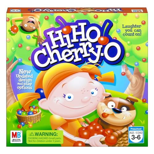 Hasbro Gaming Hi Ho Cherry-O Board Game for 2 to 4 Players Kids Ages 3 and Up (Amazon Exclusive)