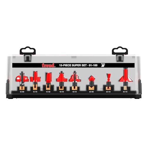 Freud 91-100 13-Piece Super Bit Set, 1/2" Shank, Hi-Density Carbide
