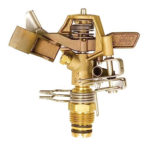Rain Bird 25PJDAC Brass Impact Sprinkler, Adjustable 20° - 360° Pattern, 20&#x27; - 41&#x27; Spray Distance3-Pack Orb