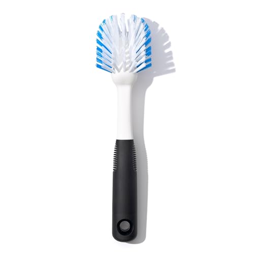 OXO Good Grips Dish Brush Nylon Bristles Non-Stick Safe Scraper