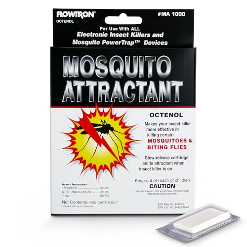 Flowtron MA-1000 Octenol Mosquito Attractant Cartridge, Compatible with BK-15, BK-40, BK-80, MC-9000, FC-8800